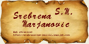 Srebrena Marjanović vizit kartica
